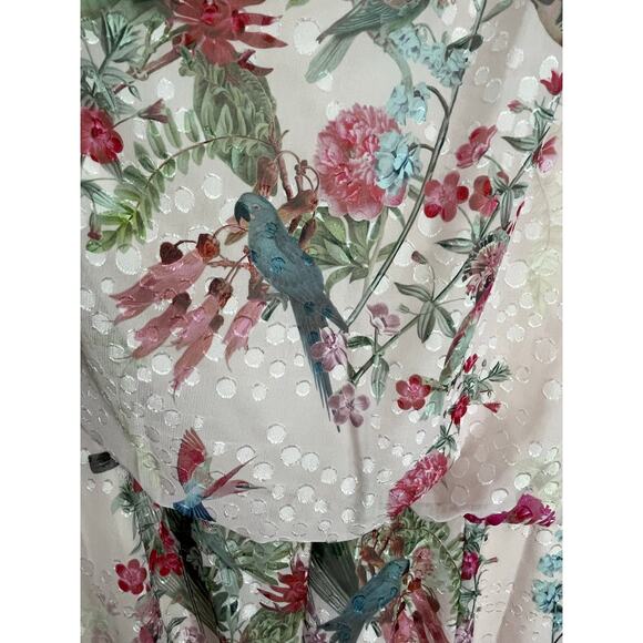 Lipsy x Abbey Dress Size 12 Pink Single Shoulder Fairy Core Coquette Bird Glam - Picture 6 of 9